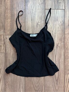 Hollister Black Satin-Look Adjustable Strap Cami